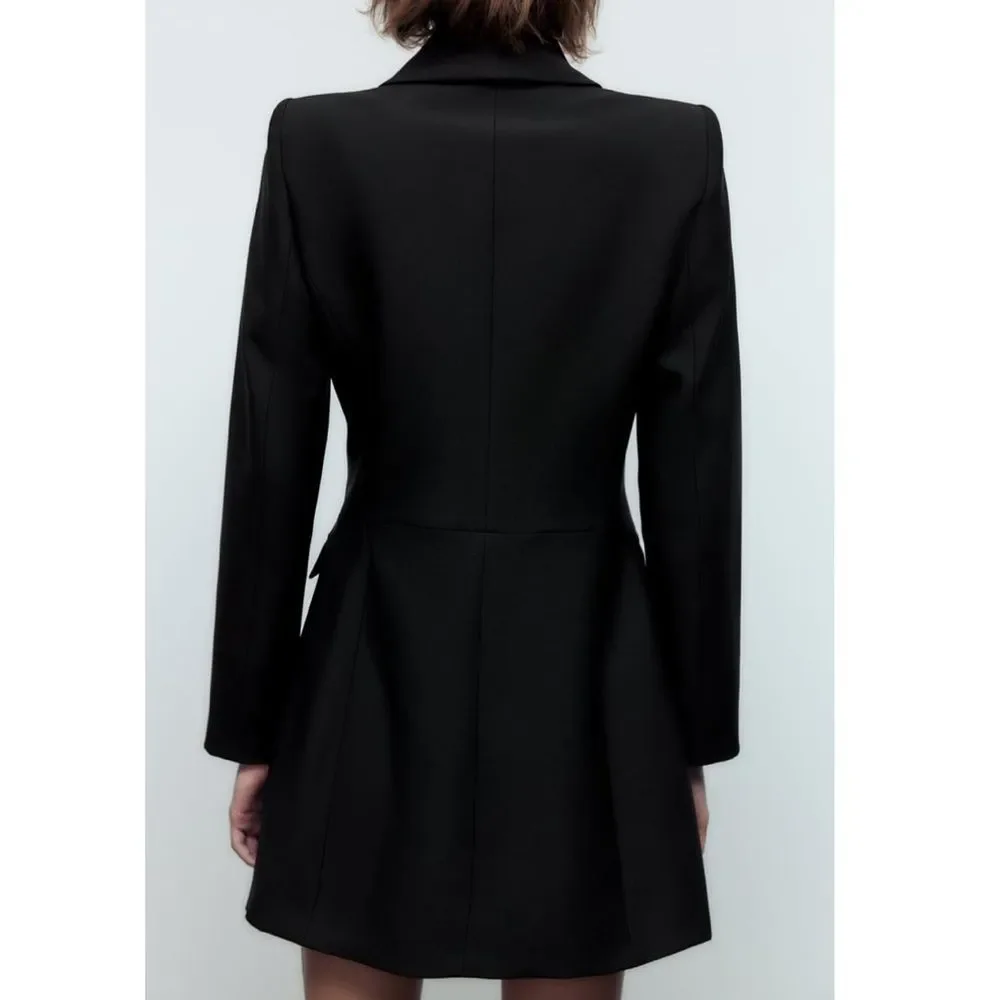 ZARA DOUBLE BREASTED LONG BLAZER NWT L - Picture 5 of 12